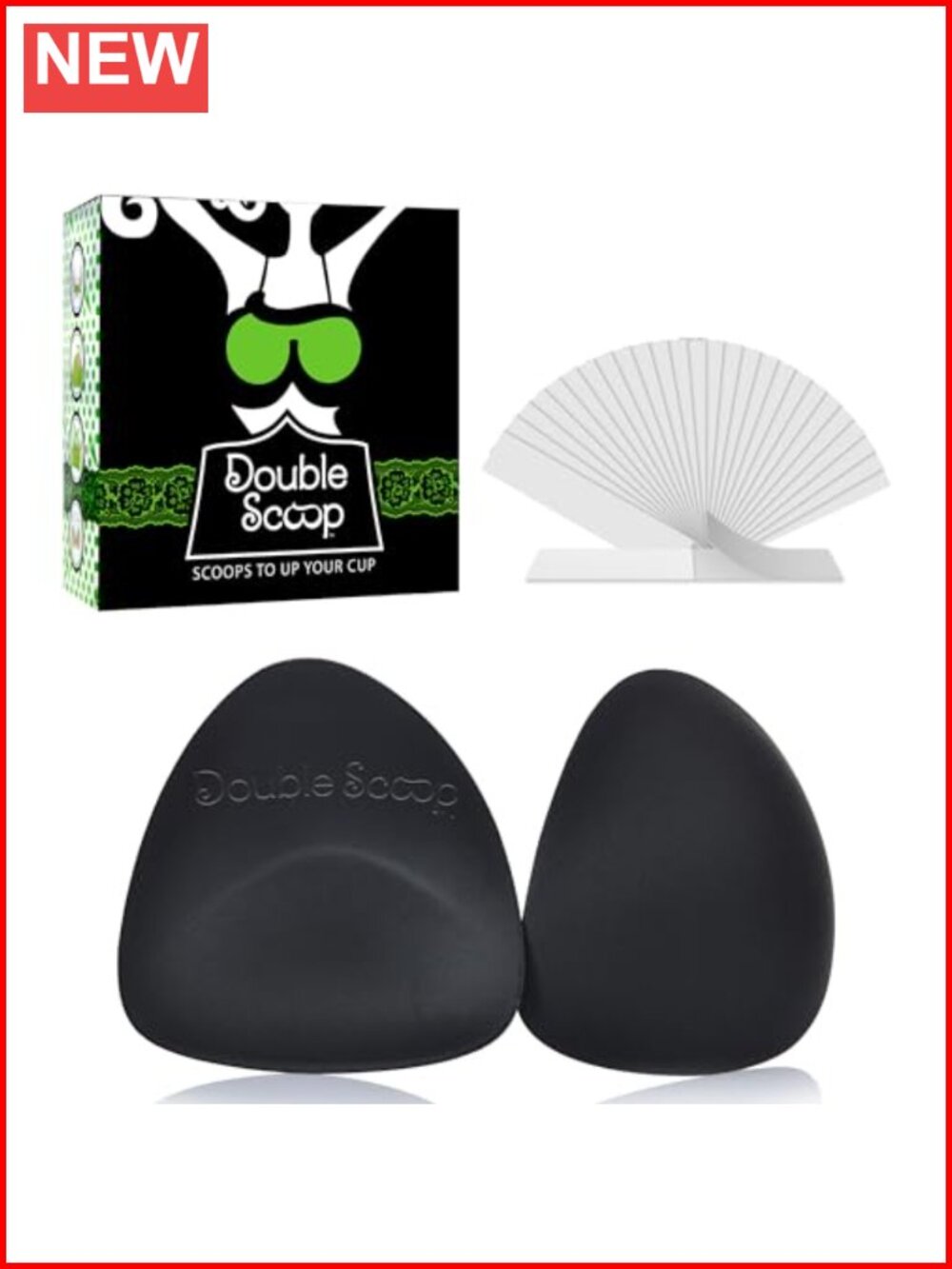 Triangle Bra Inserts Nipple Covers with Bonus Tape Strips
